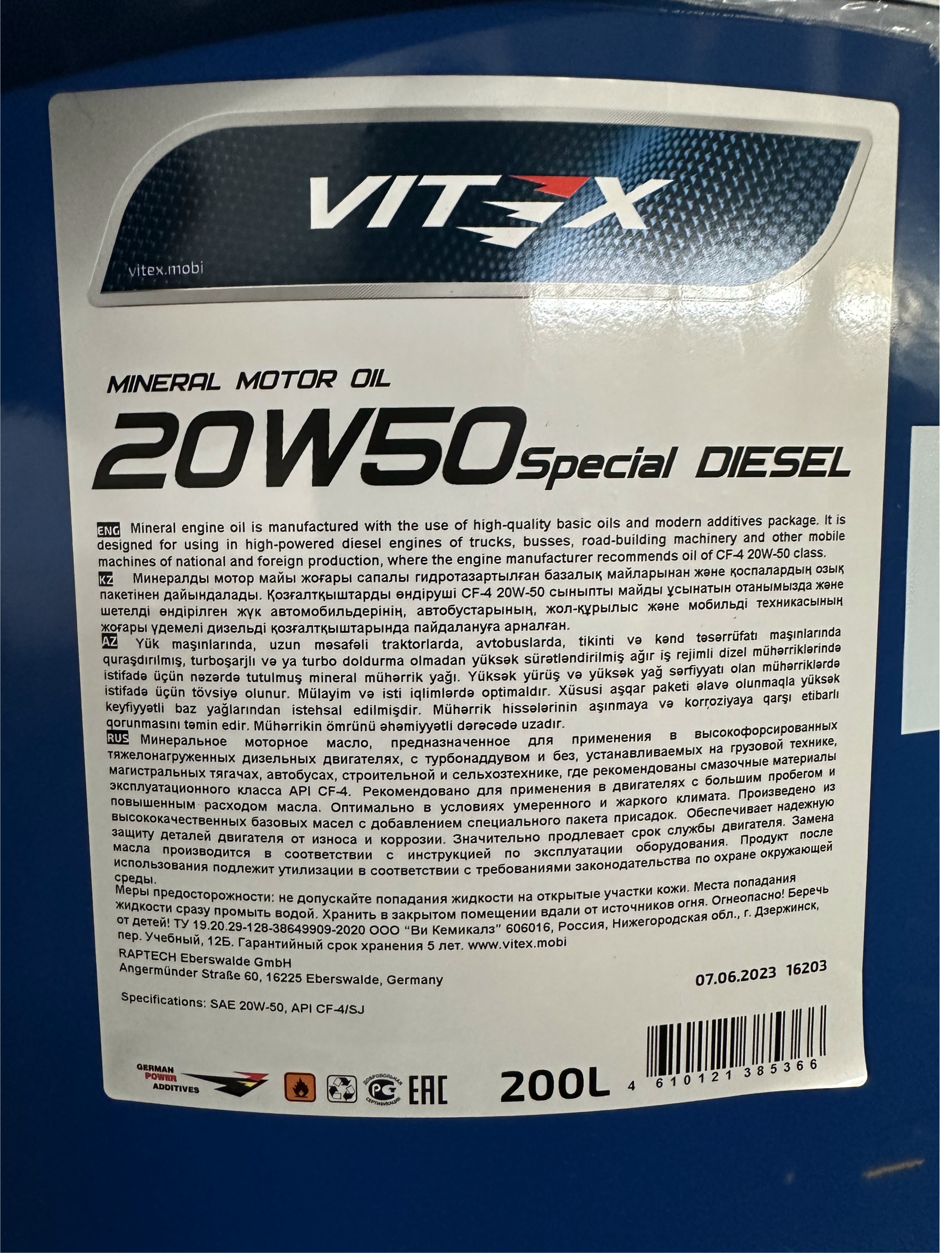 VITEX Special Diesel 20W-50